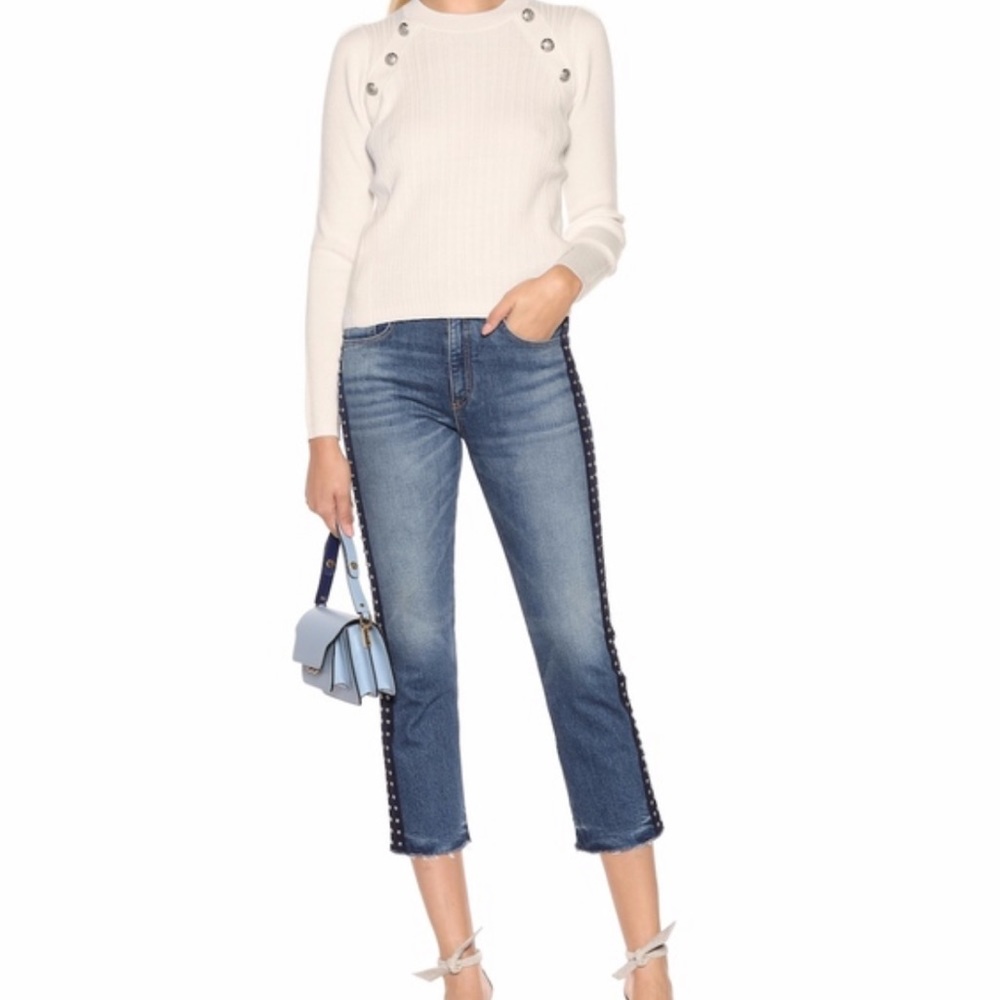 Veronica Beard Simdi Wool Shoulder Raglan Sweater